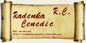 Radenka Čenedić vizit kartica